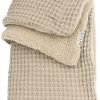 Slapen Meyco Baby | Wiegdeken Wafel Teddy - Sand - 75X100Cm