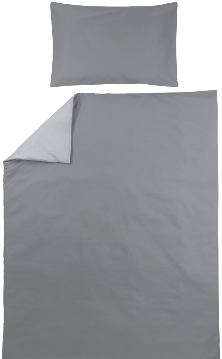 Slapen Meyco Baby | Dekbedovertrek Peuter Uni - Grey/Light Grey - 120X150Cm