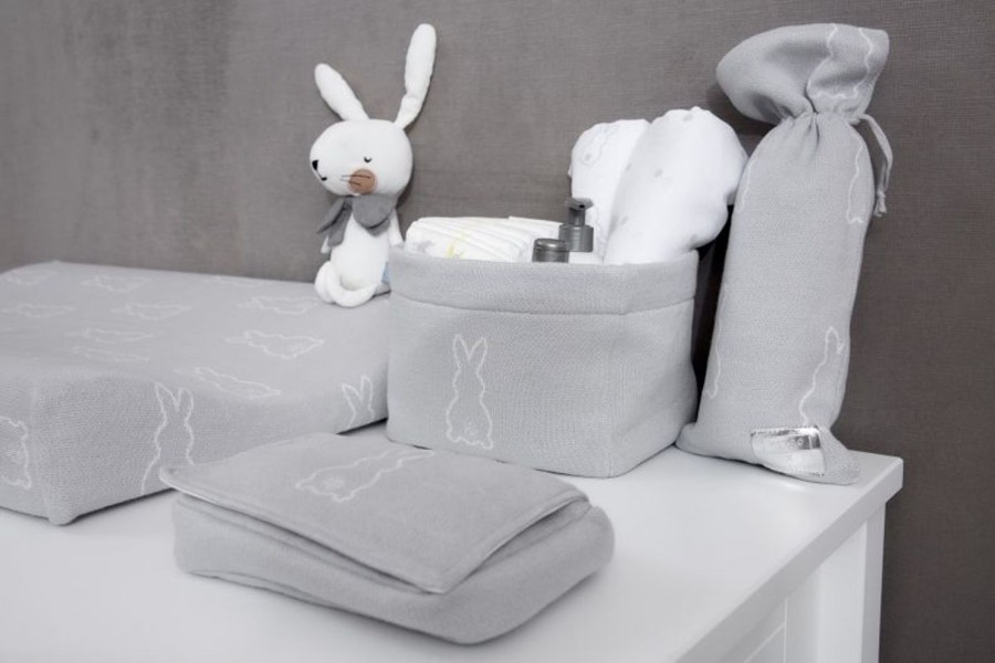 Verzorgen Meyco Baby | Aankleedkussenhoes + Kruikenzak Rabbit - Silver - 50X70Cm