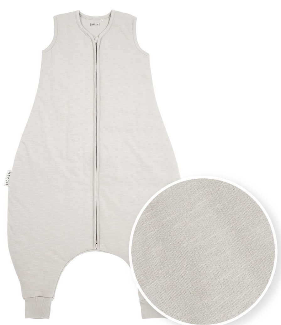 Slapen Meyco Baby | Baby Winter Slaapoverall Jumper Slub - Greige - 92Cm