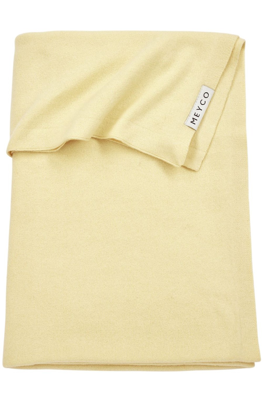 Slapen Meyco Baby | Ledikant Deken Knit Basic - Soft Yellow - 100X150Cm