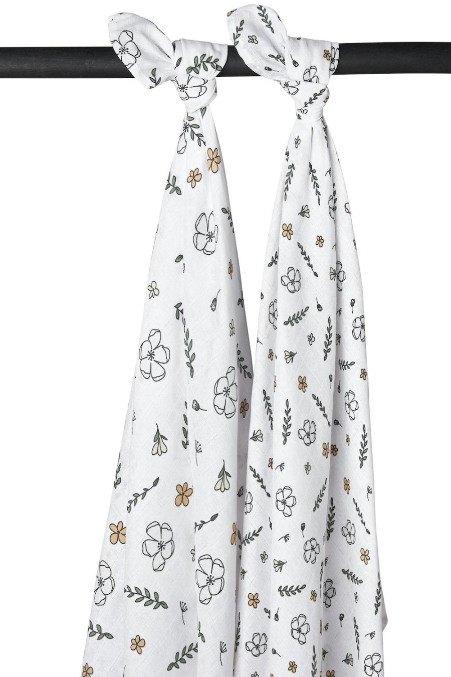 Verzorgen Meyco Baby | Swaddle 2-Pack Biologisch Hydrofiel Floral - Multicolour - 120X120Cm