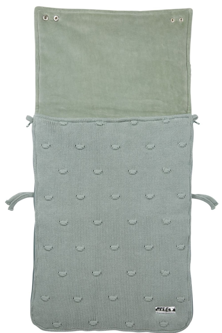 Onderweg Meyco Baby | Voetenzak Knots - Stone Green - 40X82Cm