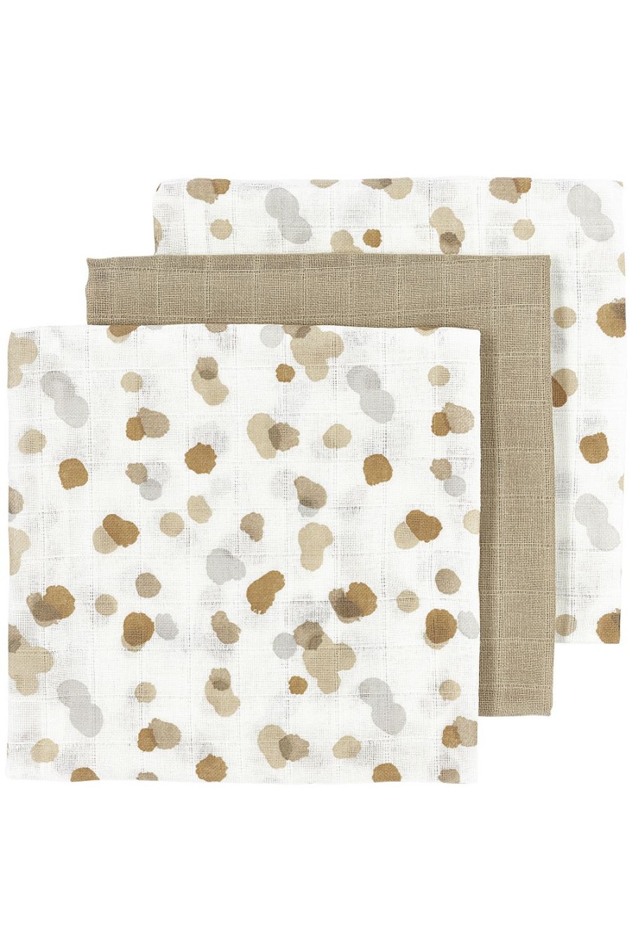 Verzorgen Meyco Baby | Hydrofiele Doeken 3-Pack Stains - Sand - 70X70Cm