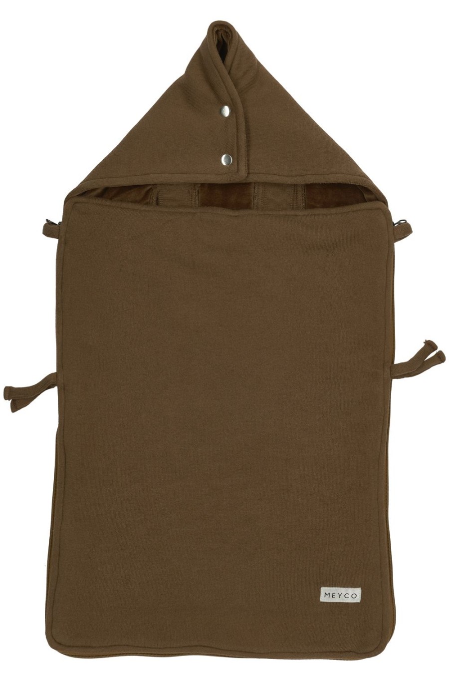 Onderweg Meyco Baby | Voetenzak Knit Basic - Chocolate - 40X82Cm