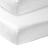 Slapen Meyco Baby | Hoeslaken Ledikant 2-Pack Uni - White - 60X120Cm