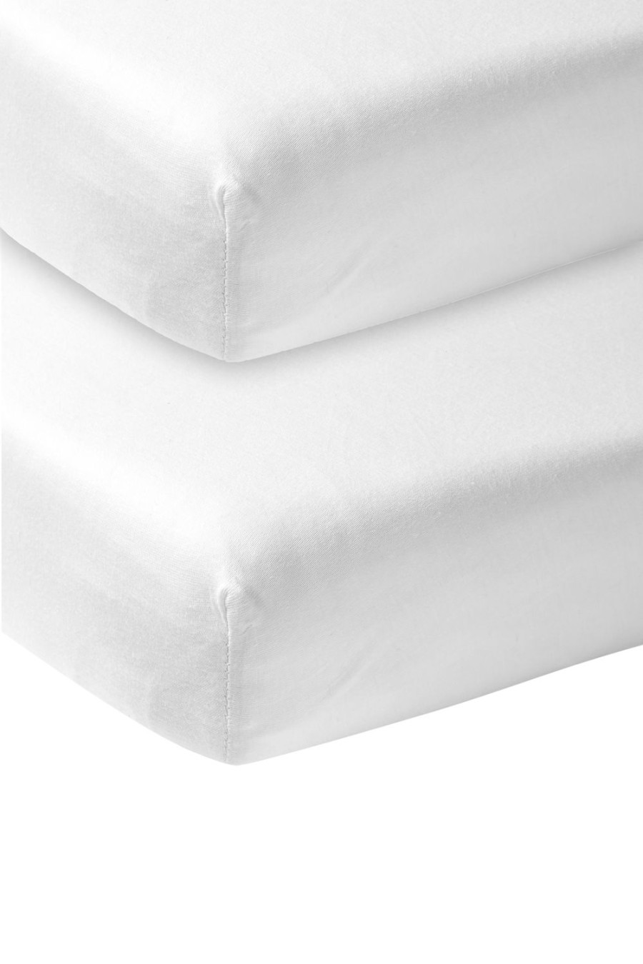 Slapen Meyco Baby | Hoeslaken Ledikant 2-Pack Uni - White - 60X120Cm