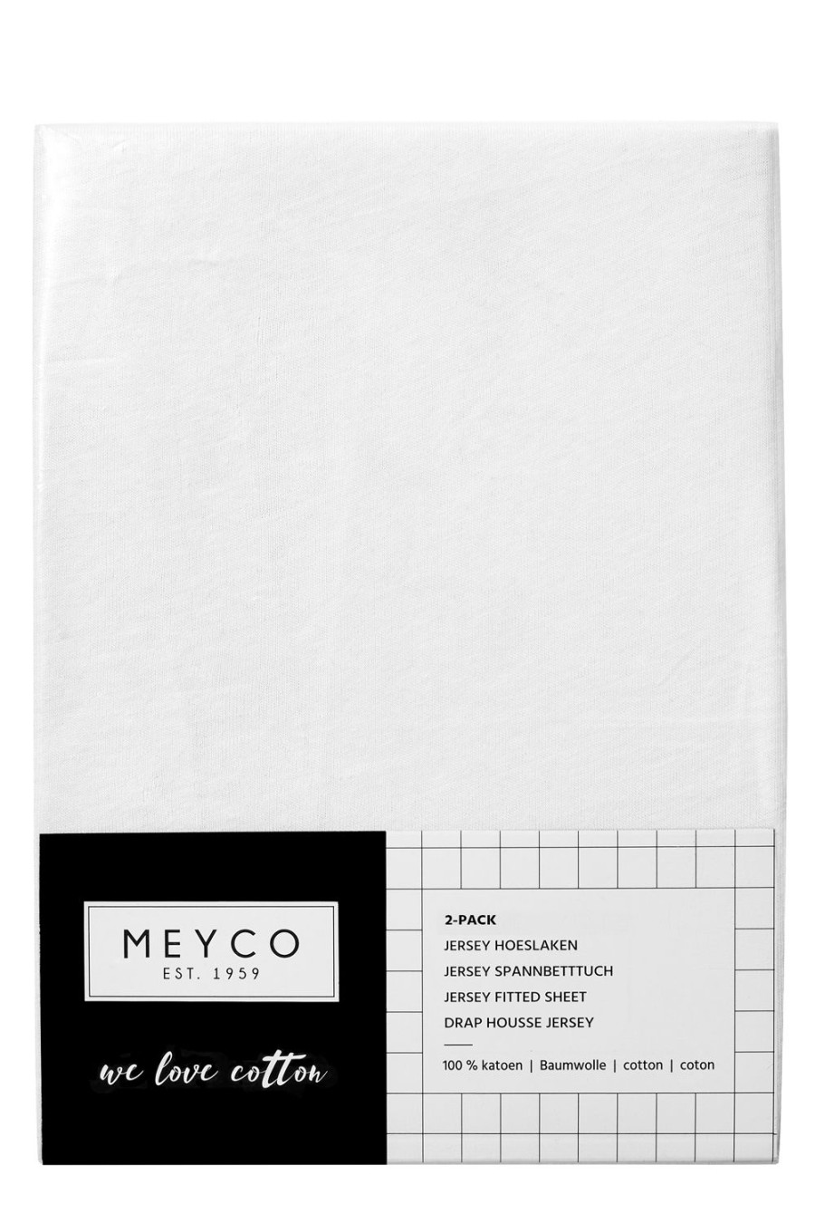 Slapen Meyco Baby | Hoeslaken Ledikant 2-Pack Uni - White - 60X120Cm