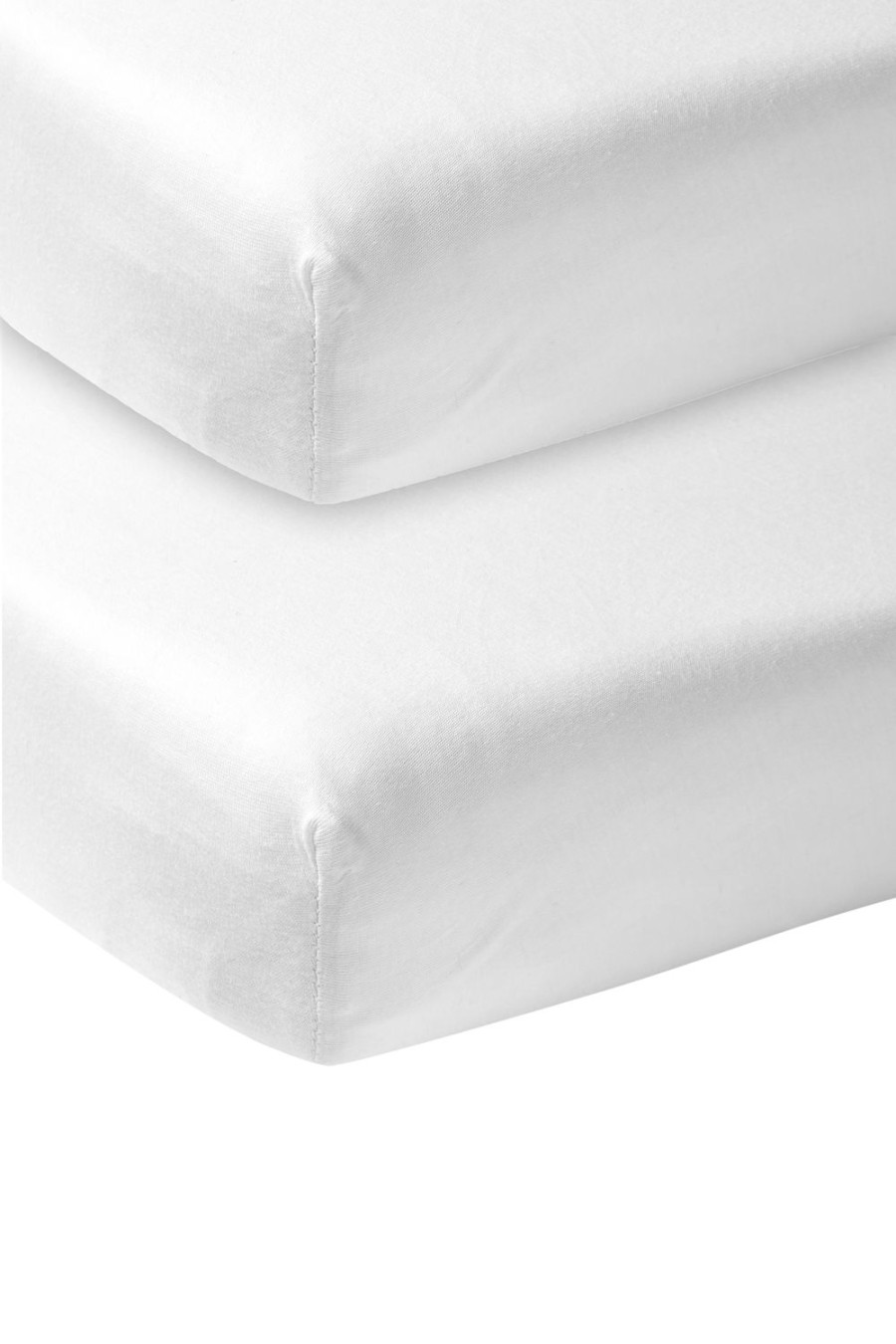 Slapen Meyco Baby | Hoeslaken Juniorbed 2-Pack Uni - White - 70X140/150Cm