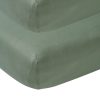 Slapen Meyco Baby | Hoeslaken Ledikant 2-Pack Uni - Forest Green - 60X120Cm