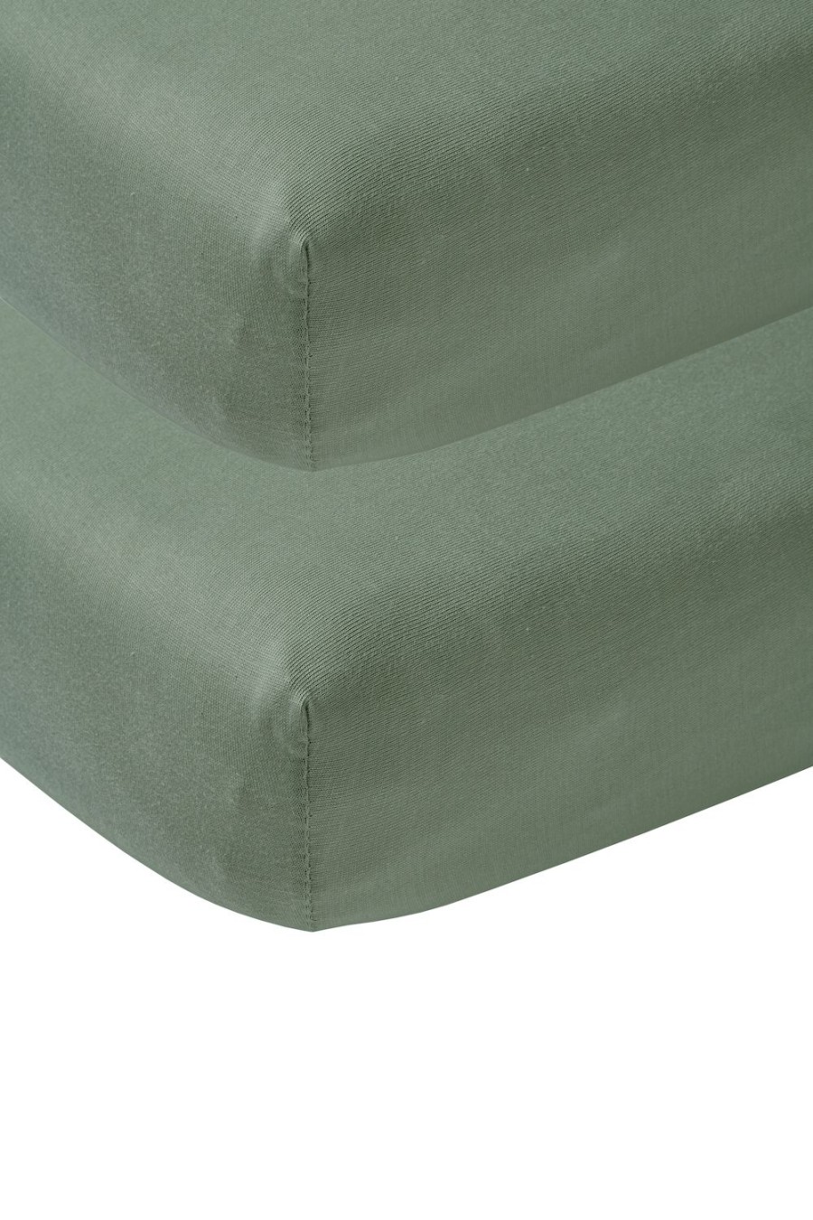 Slapen Meyco Baby | Hoeslaken Ledikant 2-Pack Uni - Forest Green - 60X120Cm