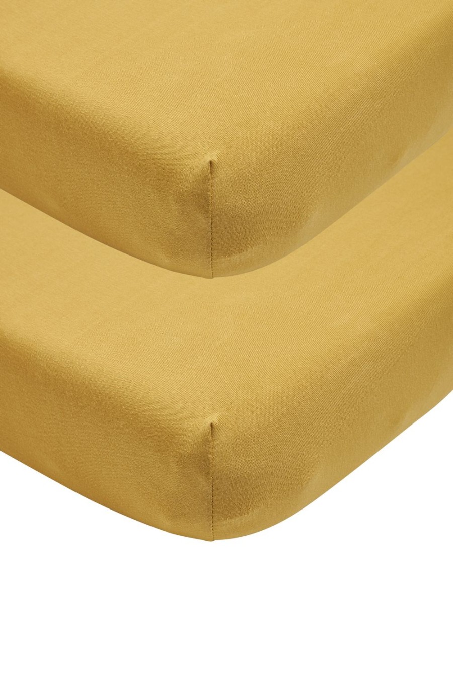 Slapen Meyco Baby | Hoeslaken Wieg 2-Pack Uni - Honey Gold - 40X80/90Cm