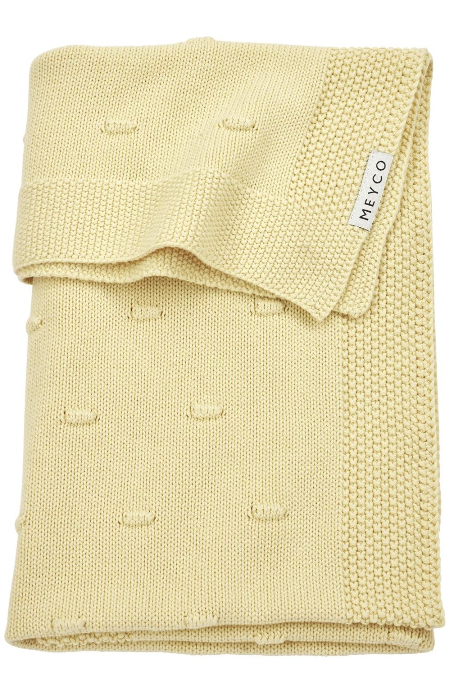 Slapen Meyco Baby | Ledikant Deken Knots - Soft Yellow - 100X150Cm