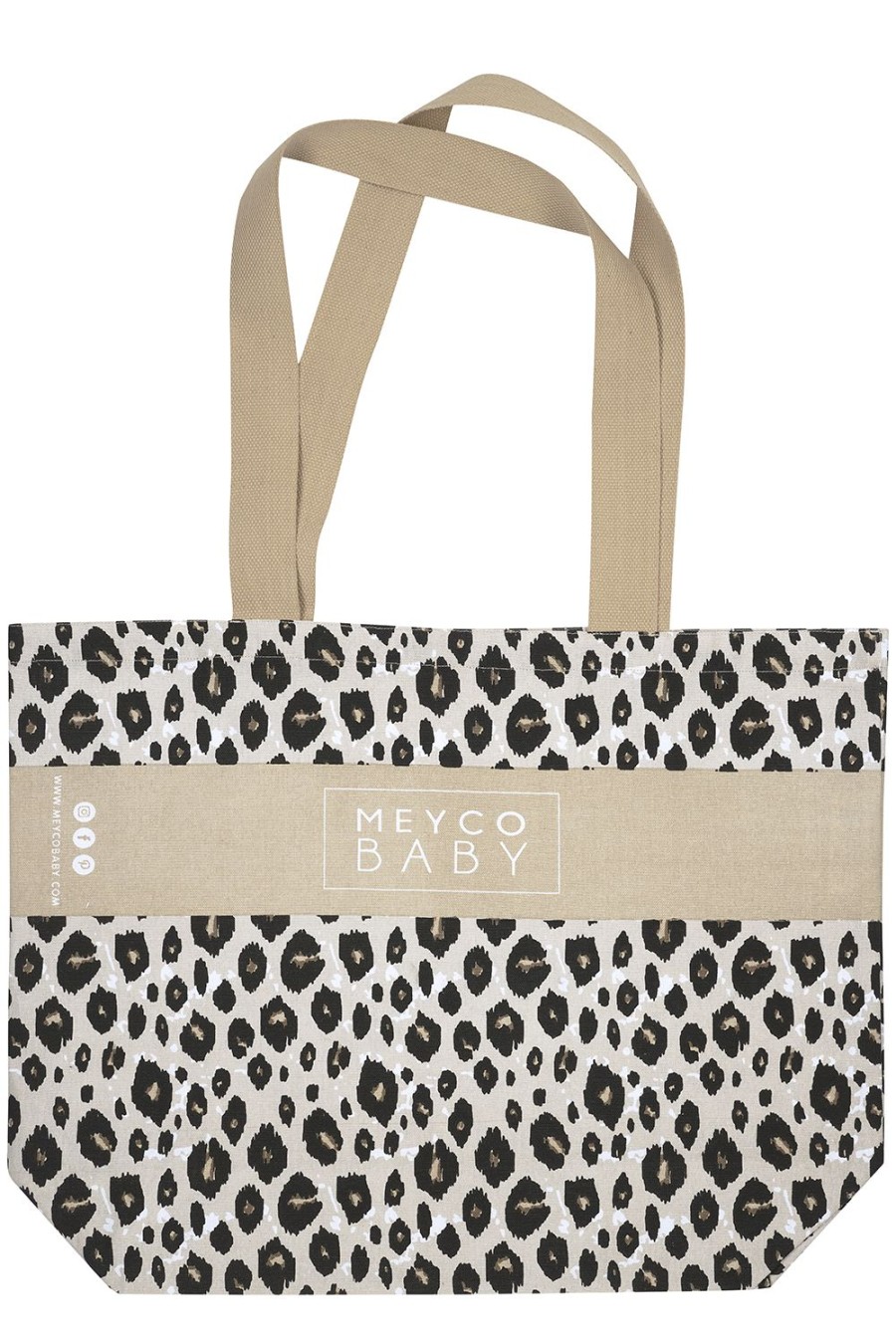 Onderweg Meyco Baby | Shopper Leopard - Sand Melange