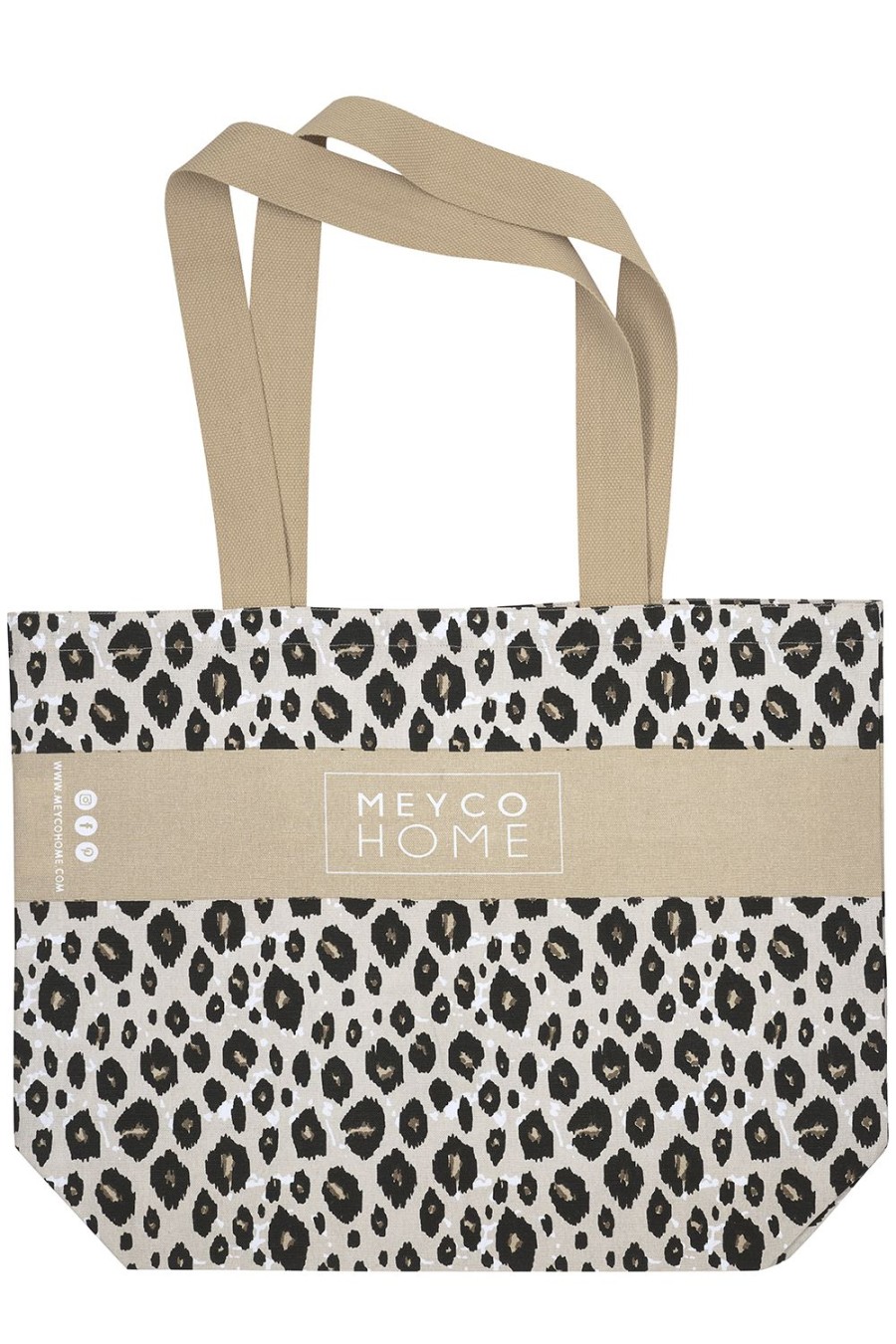 Onderweg Meyco Baby | Shopper Leopard - Sand Melange