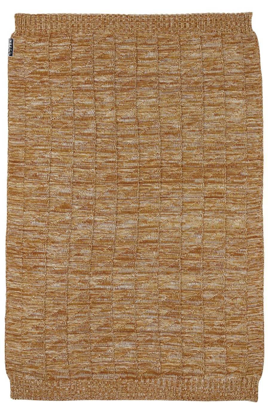 Slapen Meyco Baby | Ledikant Deken Block Mixed - Okergeel/Camel - 100X150Cm