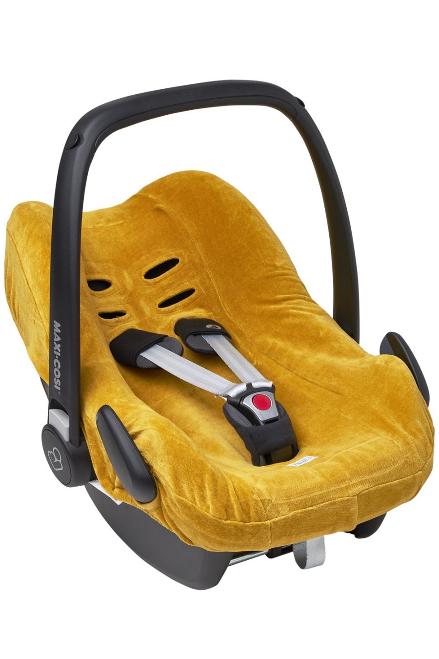 Onderweg Meyco Baby | Autostoelhoes Velvet - Honey Gold - Groep 0+