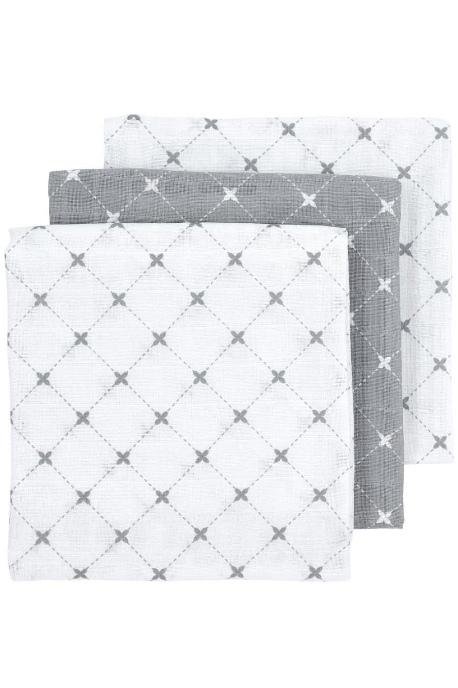 Verzorgen Meyco Baby | Hydrofiele Doeken 3-Pack Louis - Grey - 70X70Cm