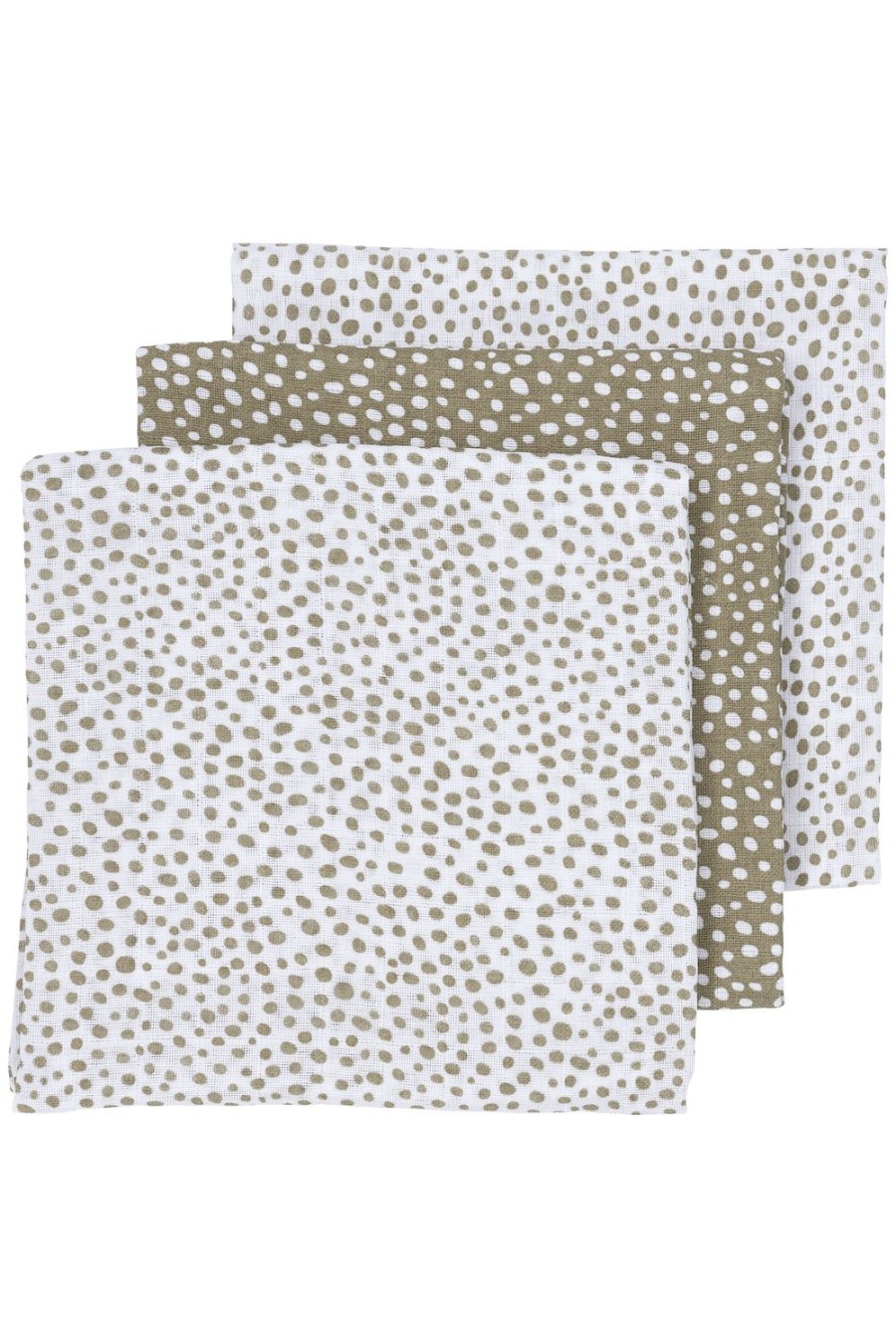 Verzorgen Meyco Baby | Hydrofiele Doeken 3-Pack Cheetah - Taupe - 70X70Cm