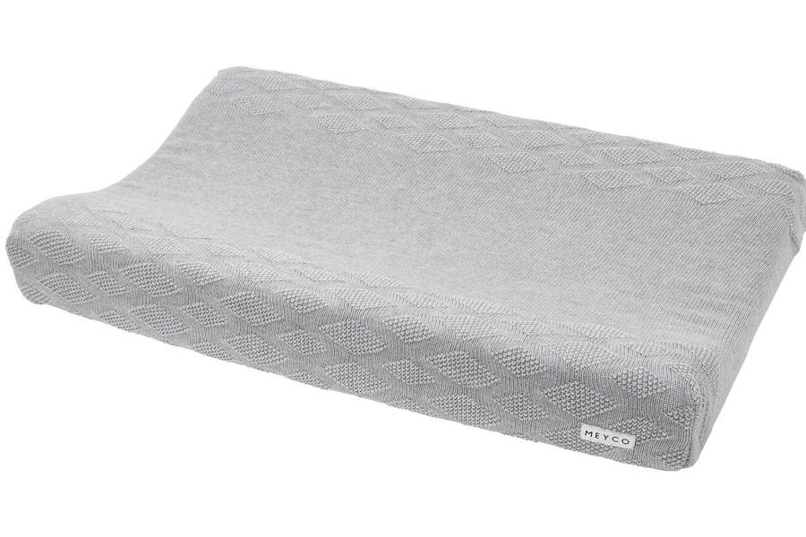 Verzorgen Meyco Baby | Aankleedkussenhoes Biologisch Diamond - Grey Melange - 50X70Cm