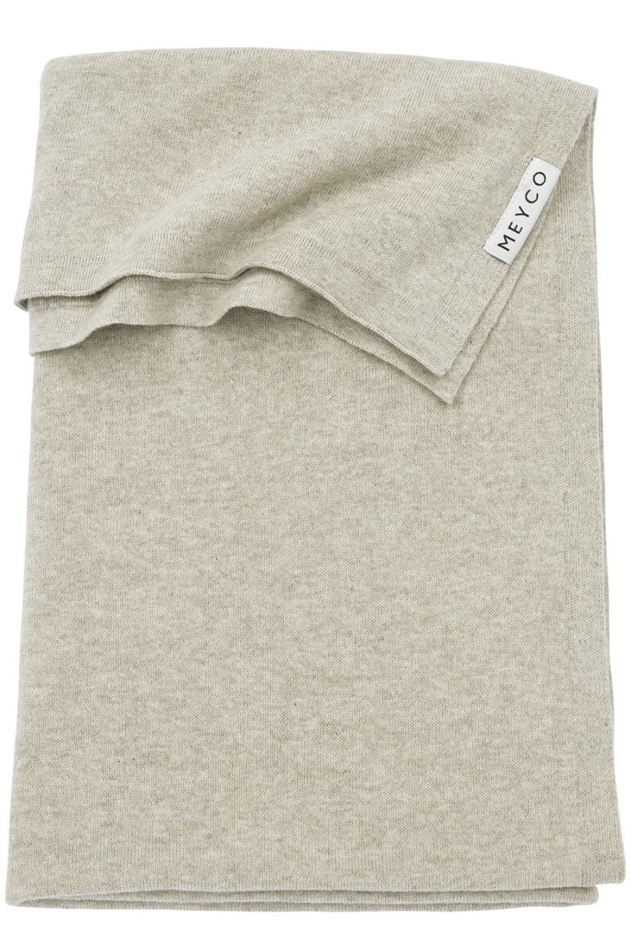 Slapen Meyco Baby | Wiegdeken Knit Basic - Sand Melange - 75X100Cm