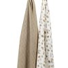 Verzorgen Meyco Baby | Swaddle 2-Pack Hydrofiel Stains - Sand - 120X120Cm