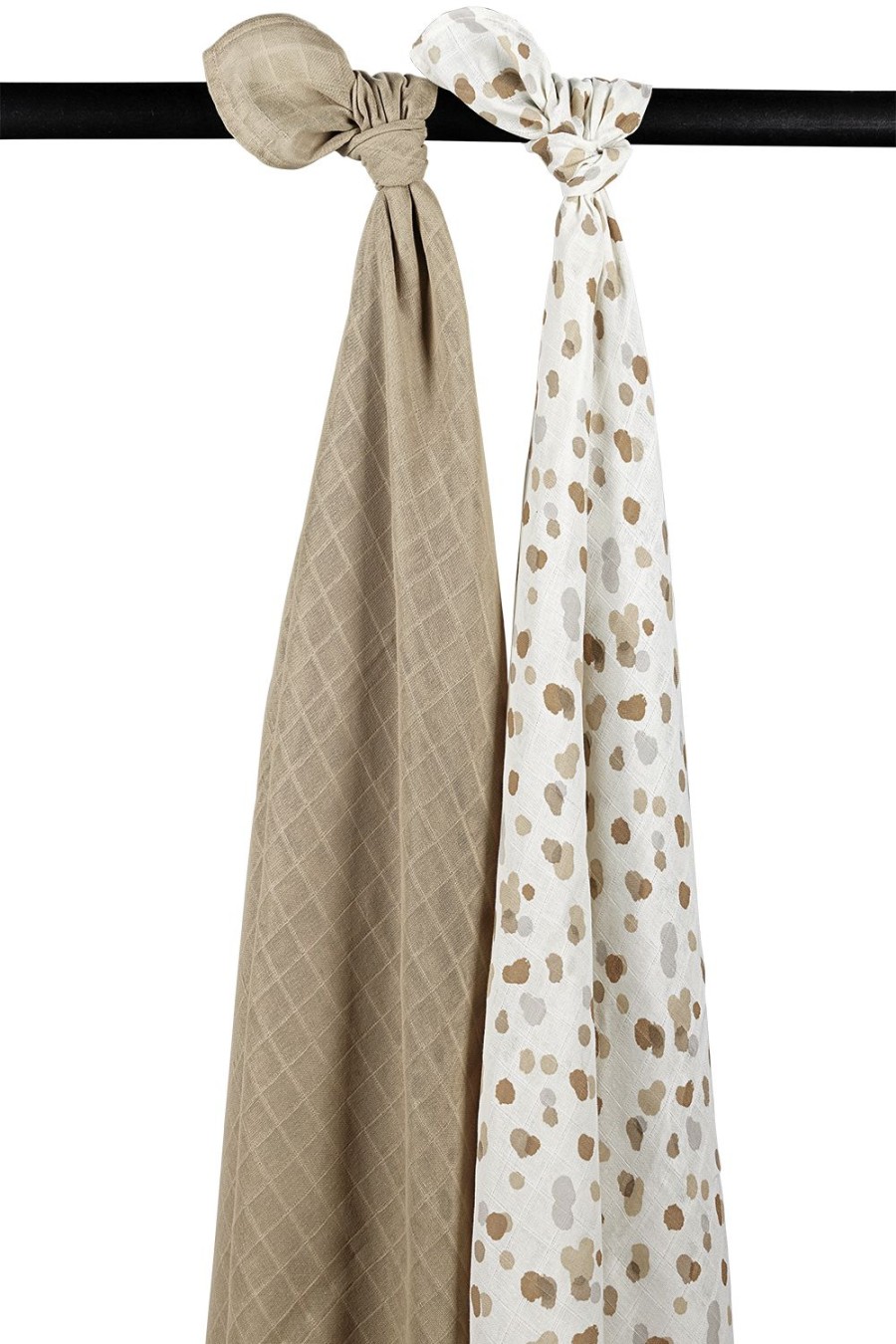 Verzorgen Meyco Baby | Swaddle 2-Pack Hydrofiel Stains - Sand - 120X120Cm