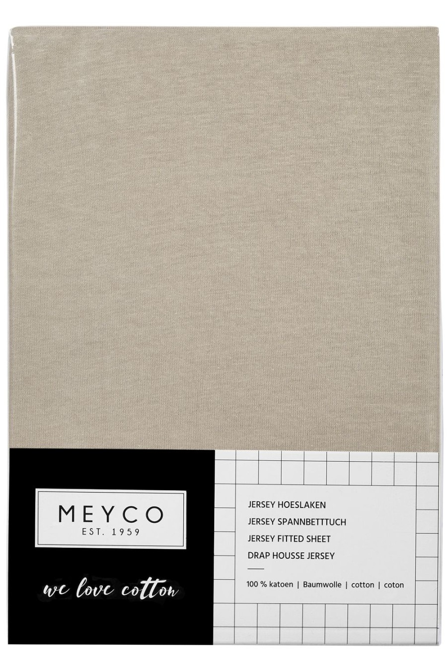 Slapen Meyco Baby | Hoeslaken Wieg Uni - Sand - 40X80/90Cm