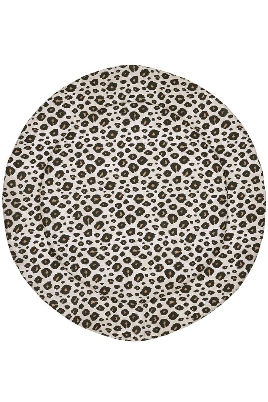 Thuis Meyco Baby | Boxkleed Rond Leopard - Sand Melange - 95Cm