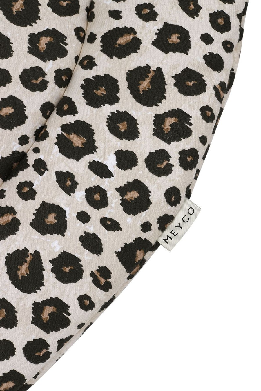 Thuis Meyco Baby | Boxkleed Rond Leopard - Sand Melange - 95Cm