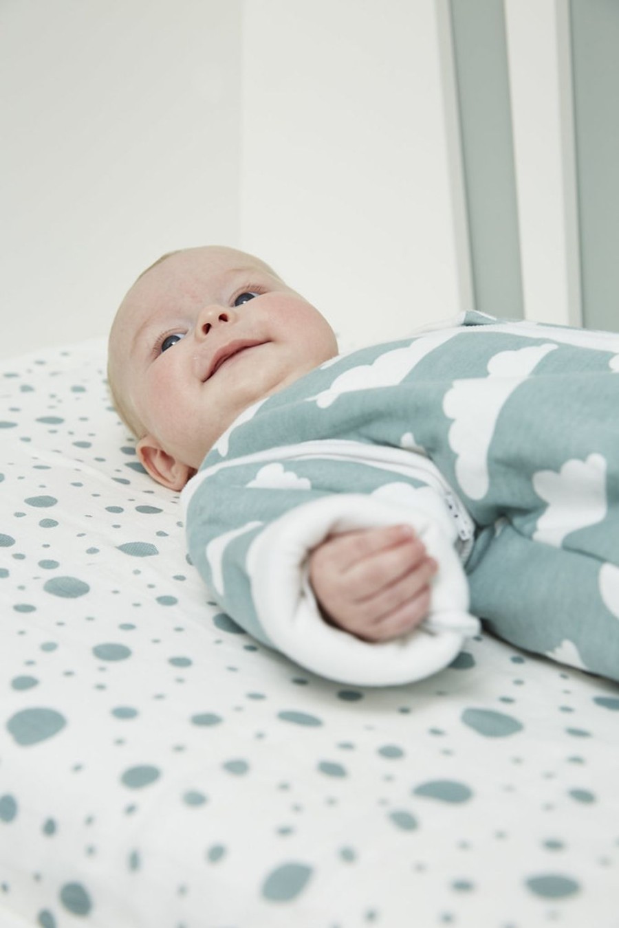 Verzorgen Meyco Baby | Swaddle 3-Pack Hydrofiel Clouds/Dots/Feathers - Stone Green - 120X120Cm