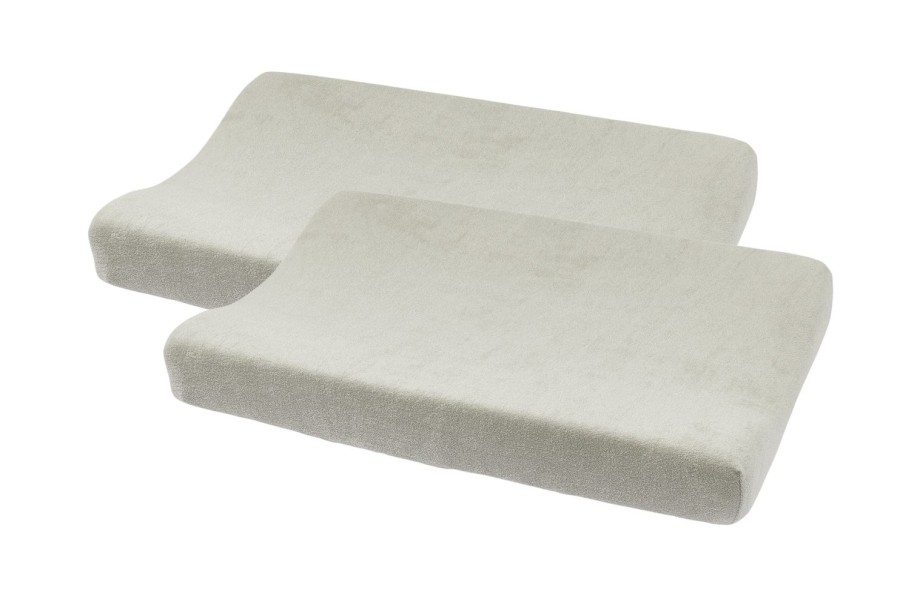 Verzorgen Meyco Baby | Aankleedkussenhoes 2-Pack Badstof Uni - Light Grey - 50X70Cm