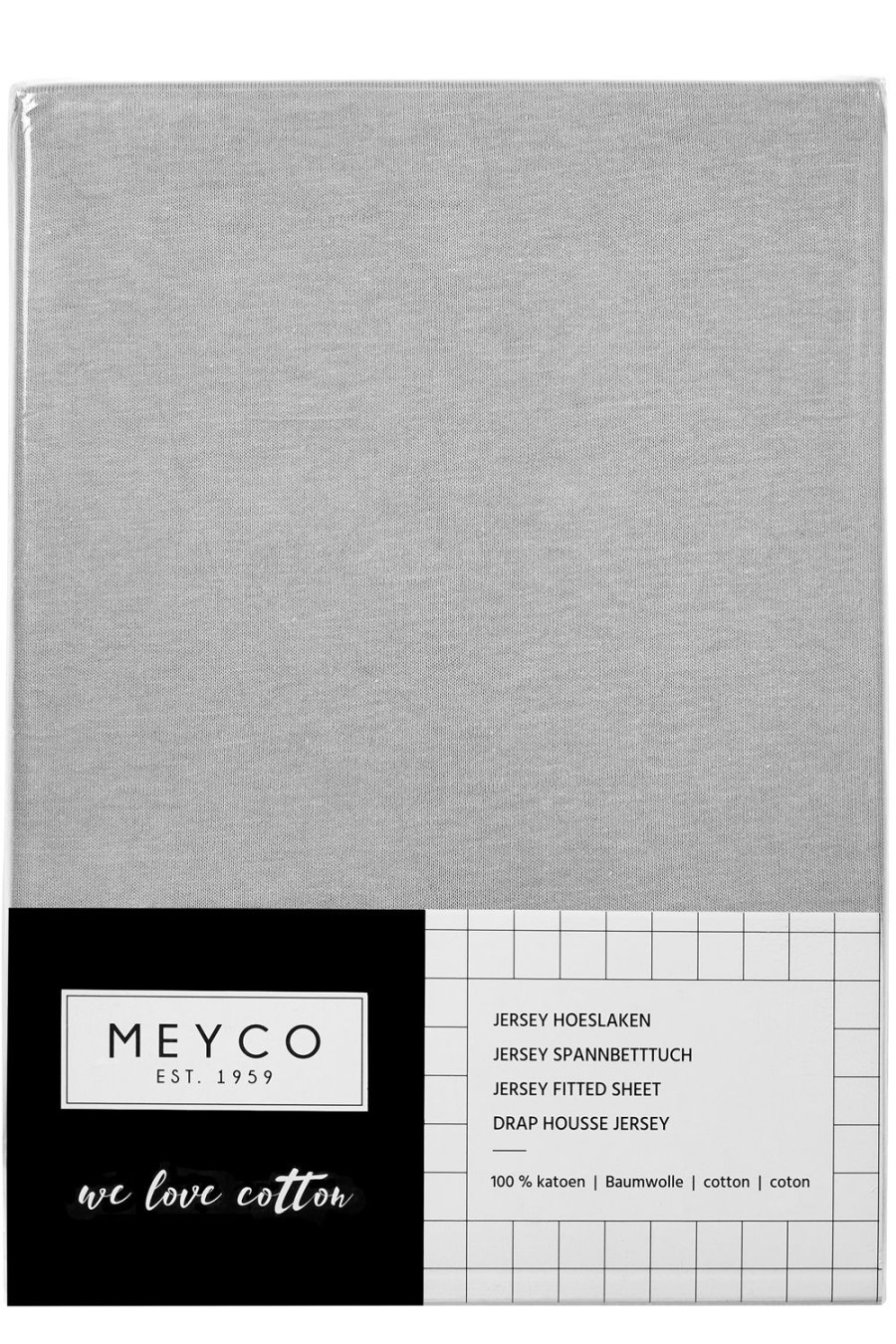 Slapen Meyco Baby | Hoeslaken Juniorbed Uni - Light Grey - 70X140/150Cm