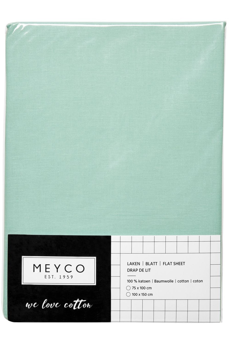 Slapen Meyco Baby | Wieglaken Uni - New Mint - 75X100Cm