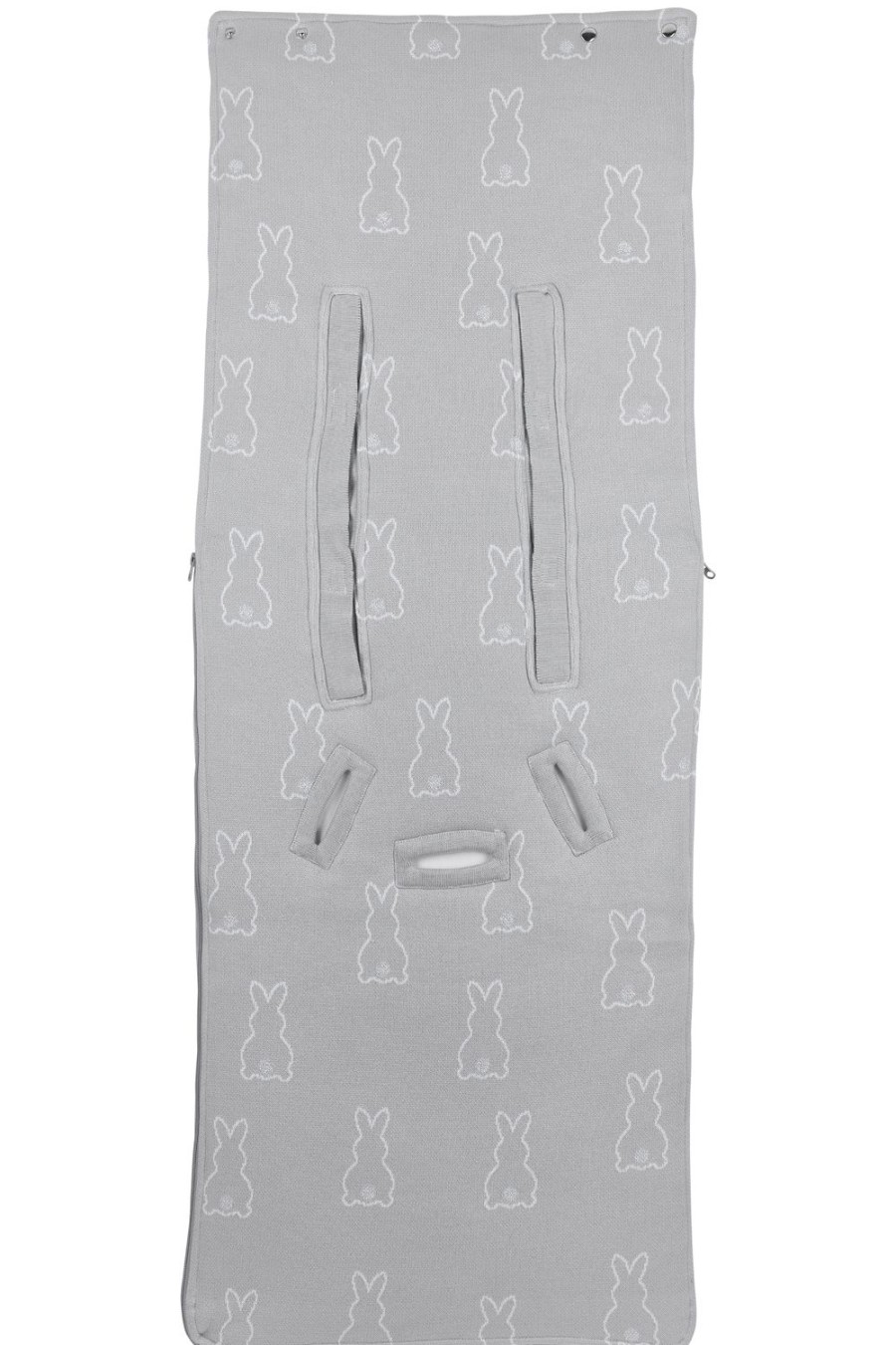 Onderweg Meyco Baby | Buggy Voetenzak Rabbit - Silver - 45X130Cm