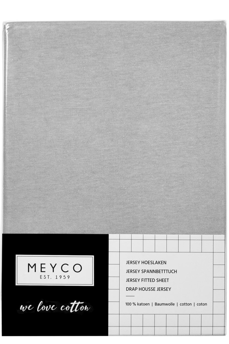 Slapen Meyco Baby | Hoeslaken Ledikant Uni - Light Grey - 60X120Cm