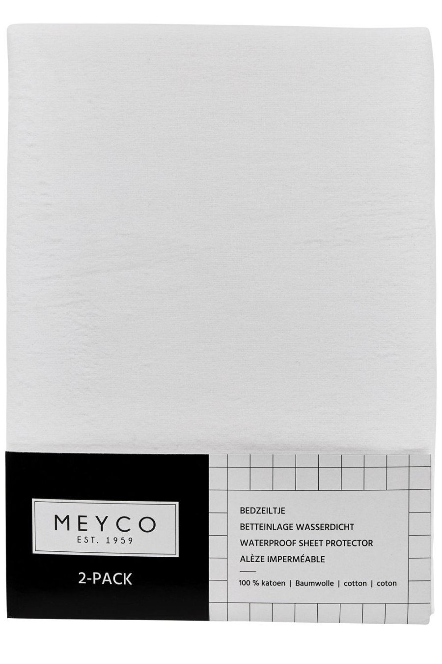 Slapen Meyco Baby | Bedzeil Ledikant 2-Pack - White - 50X90Cm