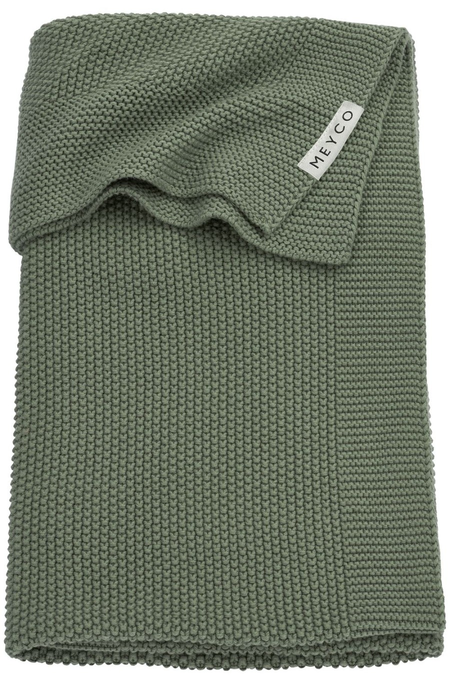 Slapen Meyco Baby | Ledikant Deken Biologisch Mini Relief - Forest Green - 100X150Cm