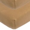 Slapen Meyco Baby | Hoeslaken Wieg 2-Pack Uni - Toffee - 40X80/90Cm