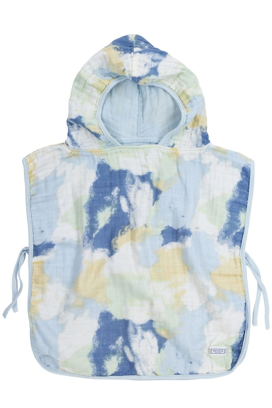 Verzorgen Meyco Baby | Badponcho Pre-Washed Hydrofiel Tie-Dye - Light Blue - 1-3 Jaar