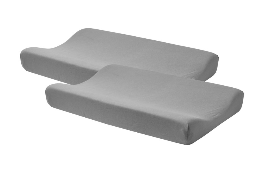 Verzorgen Meyco Baby | Aankleedkussenhoes 2-Pack Uni - Grey - 50X70Cm