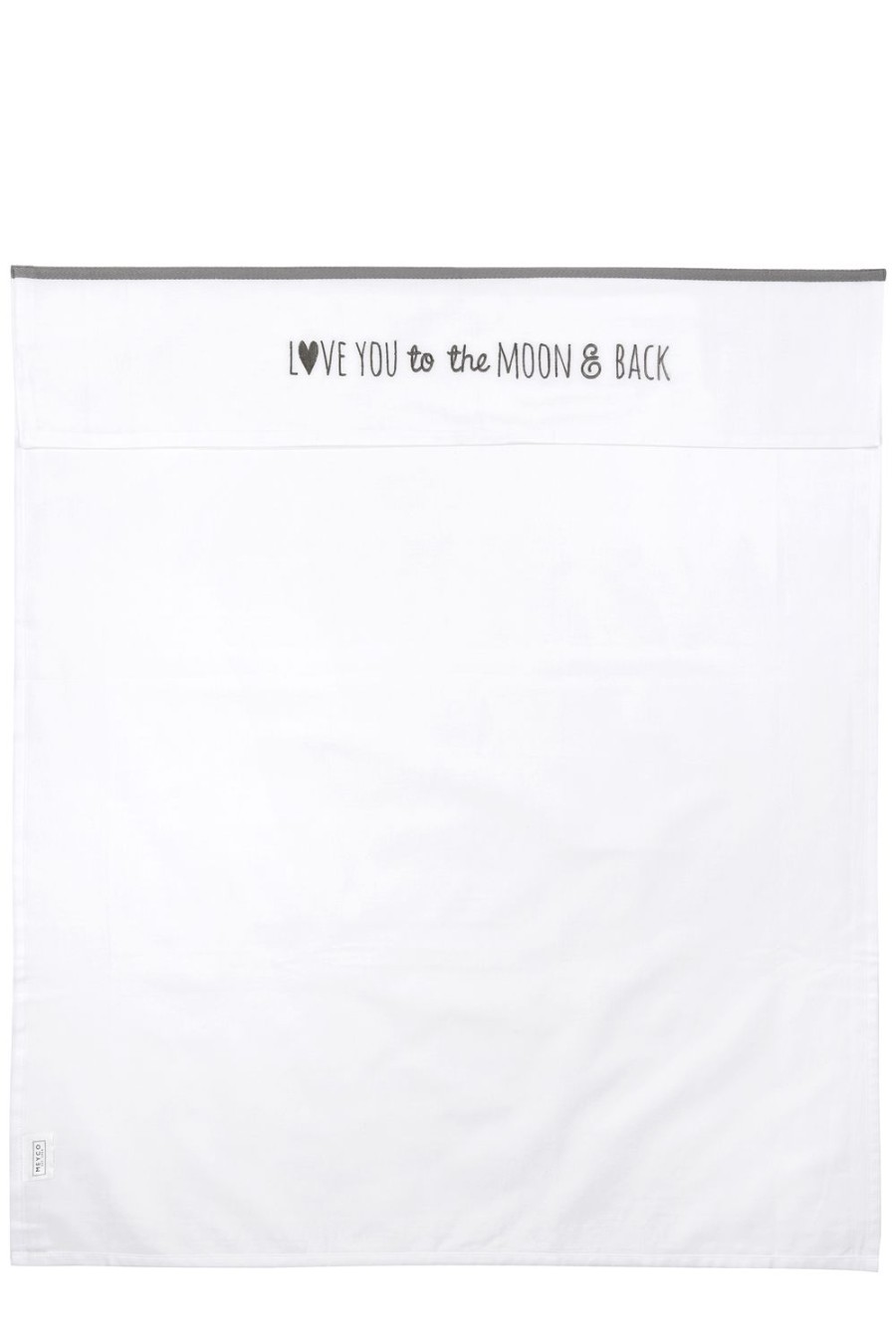 Slapen Meyco Baby | Wieglaken Love You To The Moon & Back - Grey - 75X100Cm