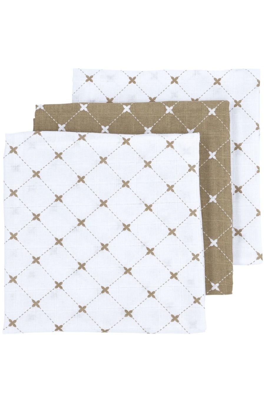 Verzorgen Meyco Baby | Hydrofiele Doeken 3-Pack Louis - Taupe - 70X70Cm