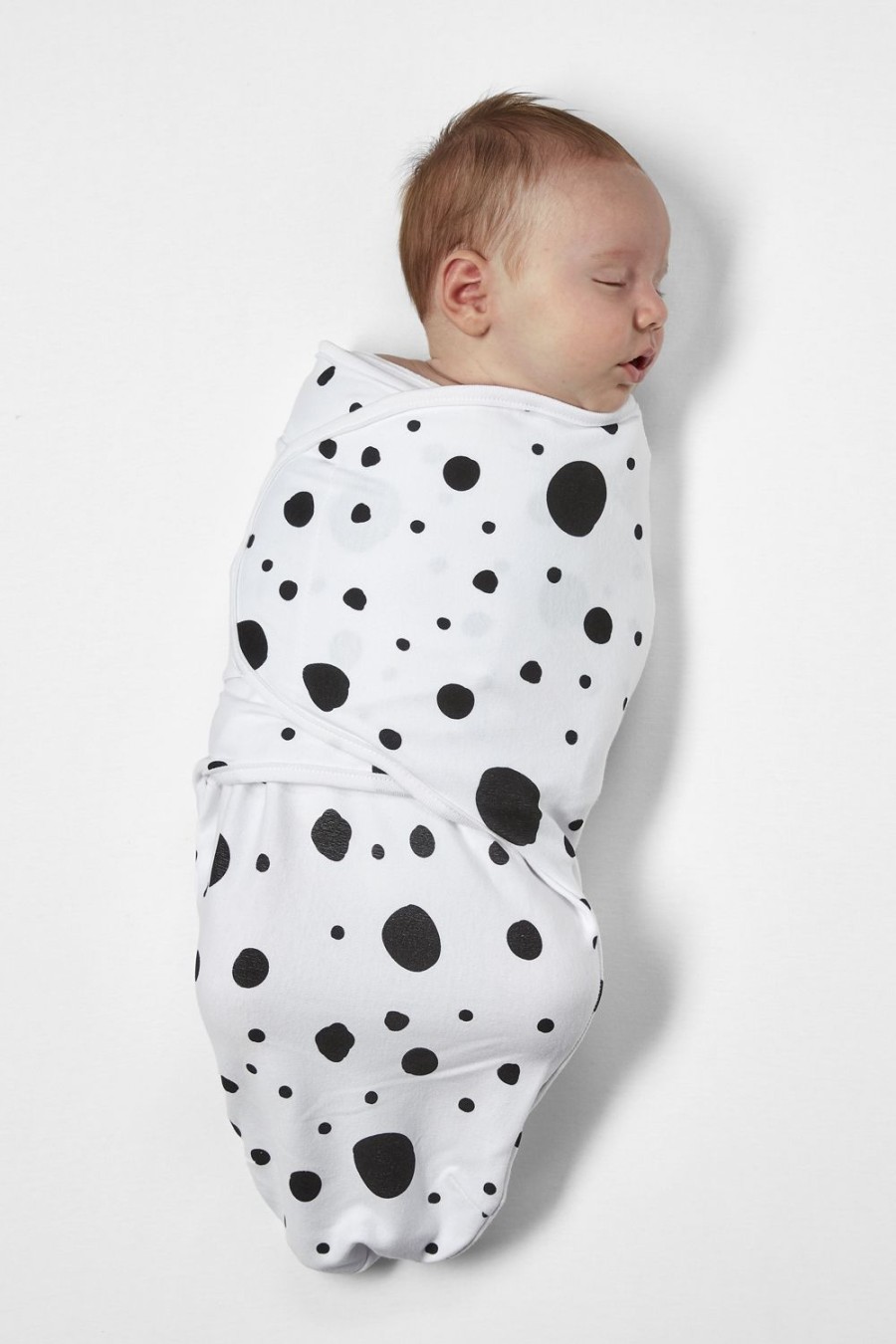 Slapen Meyco Baby | Swaddlemeyco Inbakerdoek Dots - Black - 0-3 Maanden