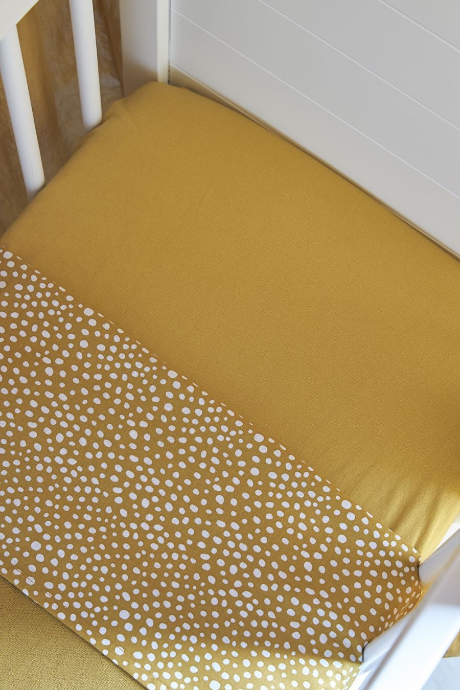 Slapen Meyco Baby | Wieglaken 2-Pack Cheetah/Uni - Honey Gold - 75X100Cm