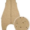 Slapen Meyco Baby | Baby Winter Slaapoverall Jumper Rib Mini Spot - Toffee Melange - 80Cm