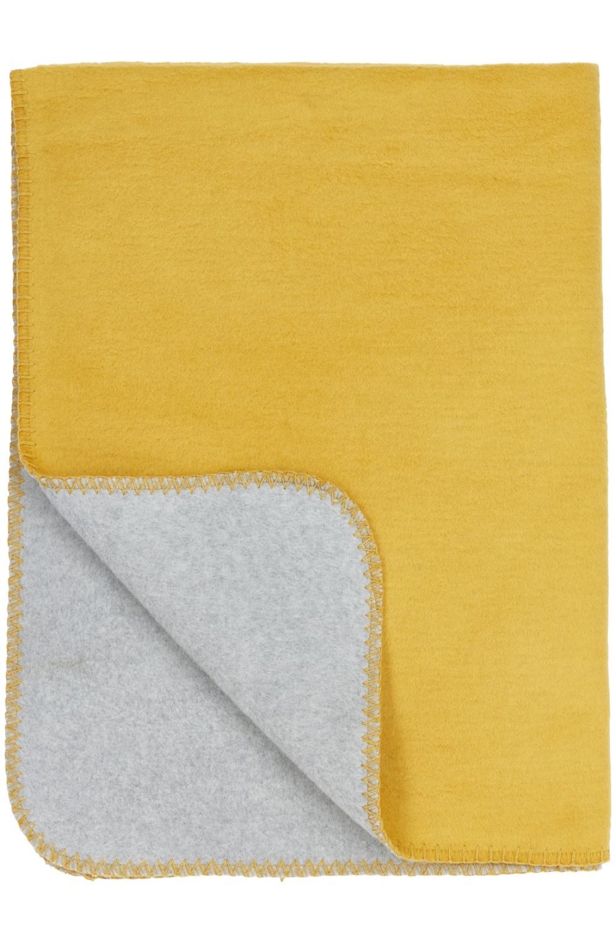 Slapen Meyco Baby | Ledikant Deken Double Face - Honey Gold/Grey Melange - 100X150Cm