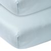 Slapen Meyco Baby | Hoeslaken Ledikant 2-Pack Uni - Light Blue - 60X120Cm