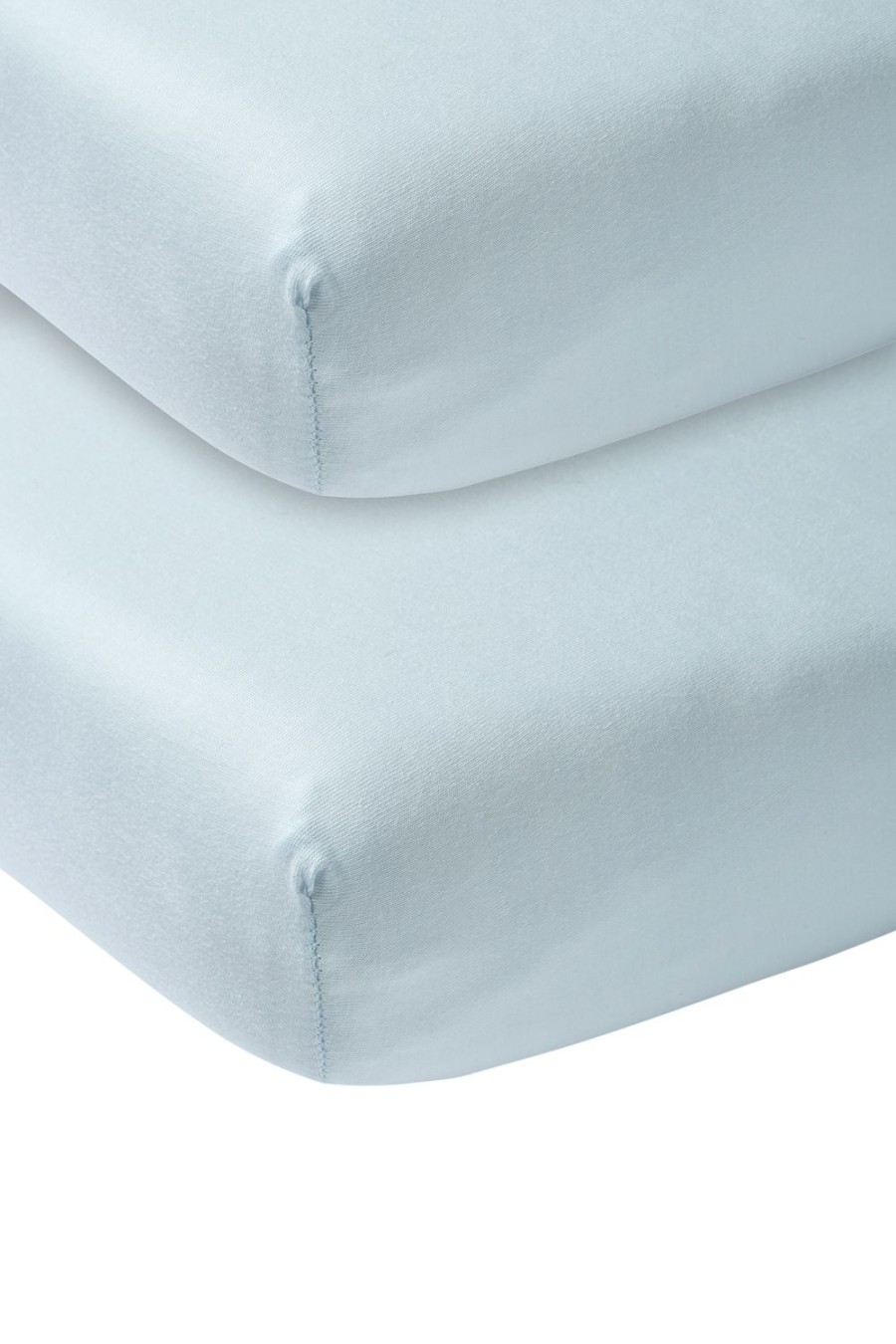 Slapen Meyco Baby | Hoeslaken Ledikant 2-Pack Uni - Light Blue - 60X120Cm