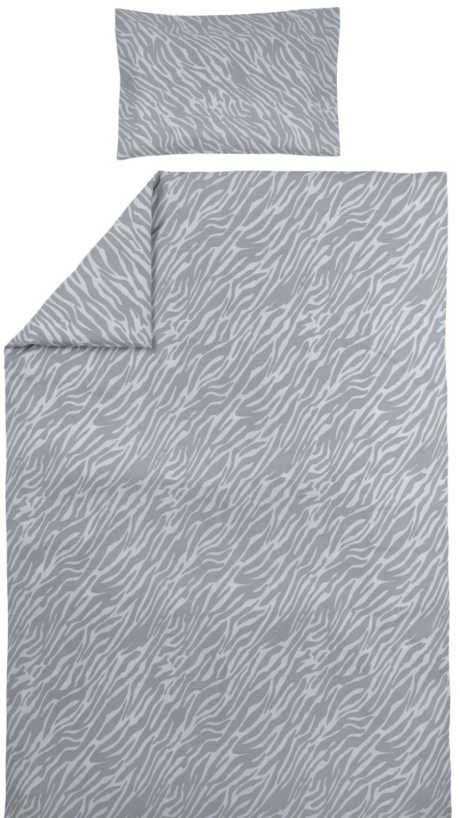 Slapen Meyco Baby | Dekbedovertrek Eenpersoons Zebra - Grey - 140X200/220Cm